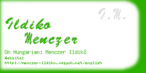 ildiko menczer business card