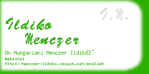 ildiko menczer business card